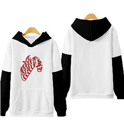 Sapnap Hoodies - Candy Flame Printed Streetwear Colorblock Pullover Hoodie