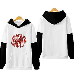 Sapnap Hoodies - Logo Printed Streetwear Colorblock Pullover Hoodie