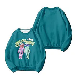 Tommyinnit Sweatshirts - SMP Sunday Club Green Crewneck Sweatshirt