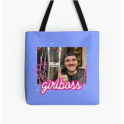 Jschlatt Bags - Jschlatt  Girlboss All Over Print Tote Bag RB0907