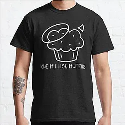 BadBoyHaLo T-Shirts - BadBoyHalo 1 Million Muffins Gifts For Fans Classic T-Shirt RB0206