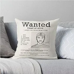 Jschlatt Pillows - Jschlatt  Fake Wanted Poster Throw Pillow RB0907
