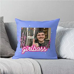 Jschlatt Pillows - Jschlatt  Girlboss Throw Pillow RB0907