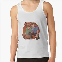 Jschlatt Tank Tops - Jschlatt  Dad and Tubbo Tank Top RB0907