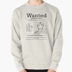 Jschlatt Sweatshirts - Jschlatt  Fake Wanted Poster Pullover Sweatshirt RB0907
