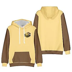 Tubbo Hoodies – Yellow Colorblock Bee Logo Printed Pullover Hoodie
