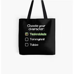 Technoblade Bags - Choose your character - Technoblade All Over Print Tote Bag RB0206