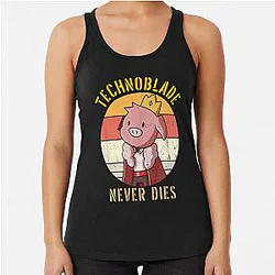 Technoblade Tank Tops - Technoblade never dies  Racerback Tank Top RB0206
