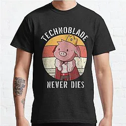 Technoblade T-Shirts - Technoblade never dies Classic T-Shirt RB0206