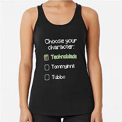 Technoblade Tank Tops - Choose your character  Racerback Tank Top RB0206