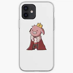 Technoblade Cases - Technoblade King Piggy Looks Around iPhone Soft Case RB0206
