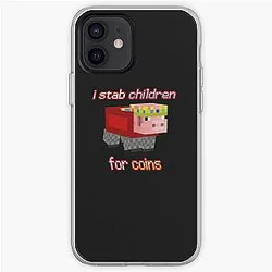 Technoblade Cases - Technoblade I stab Children for Coins iPhone Soft Case RB0206