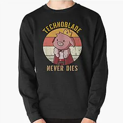 Technoblade Sweatshirts - Technoblade never dies  Pullover Sweatshirt RB0206