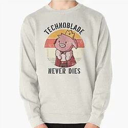 Technoblade Sweatshirts - Technoblade never dies Pullover Sweatshirt RB0206