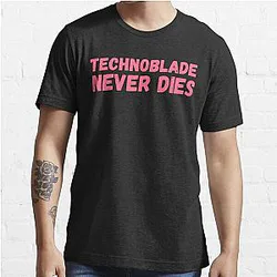 Technoblade T-Shirts - Technoblade Never Dies Essential T-Shirt RB0206