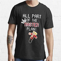 Technoblade T-Shirts - Technoblade All Part Of the Master Plan! Essential T-Shirt RB0206