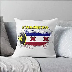GeorgeNotFound Pillows - L'Manberg Flag Throw Pillow RB0906