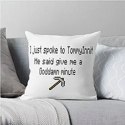 GeorgeNotFound Pillows - tommyinnit GeorgeNotFound song Throw Pillow RB0906
