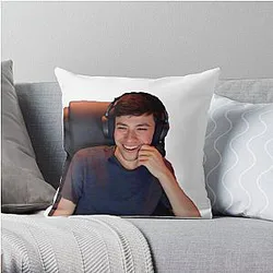 GeorgeNotFound Pillows - GeorgeNotFound smiling  Throw Pillow RB0906