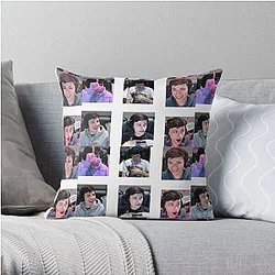 GeorgeNotFound Pillows - GeorgeNotFound Sticker Pack :D Throw Pillow RB0906