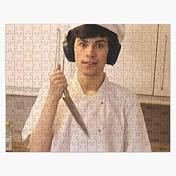 GeorgeNotFound Puzzles - GeorgeNotFound holding knife Jigsaw Puzzle RB0906