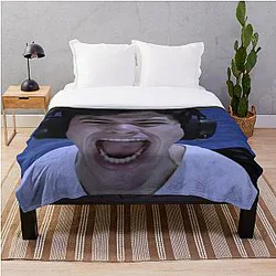 GeorgeNotFound Blankets - GeorgeNotFound screams Throw Blanket RB0906