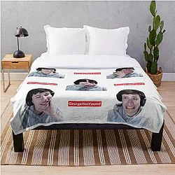 GeorgeNotFound Blankets - GeorgeNotFound Sticker set Throw Blanket RB0906