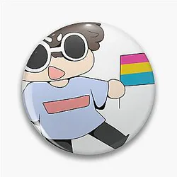 GeorgeNotFound Pins - GeorgeNotFound pansexual flag Pin RB0906