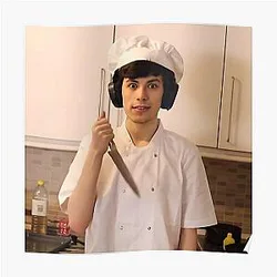 GeorgeNotFound Posters - GeorgeNotFound holding knife Poster RB0906