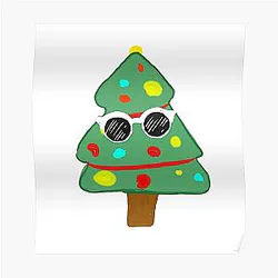 GeorgeNotFound Posters - GeorgeNotFound Christmas tree Poster RB0906