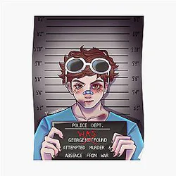 GeorgeNotFound Posters - GeorgeNotFound Mugshot Poster RB0906