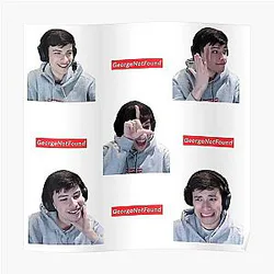 GeorgeNotFound Posters - GeorgeNotFound Sticker set Poster RB0906
