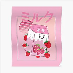 GeorgeNotFound Posters - Strawberry milk shake Poster RB0906
