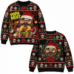 Papa Meat Gift Box & Tentacle Christmas LA0910 Meatcanyon Sweatshirt