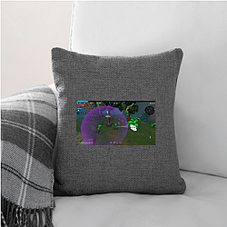 Megabonk features a protagonist with a large weapon Megabonk Pillows Cover