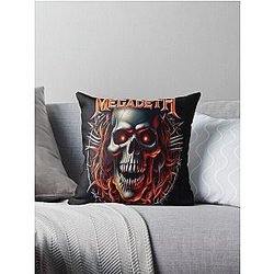 Megadeth skull logo Throw Pillow