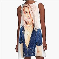 Meghan Trainor Beutiful A-Line Dress