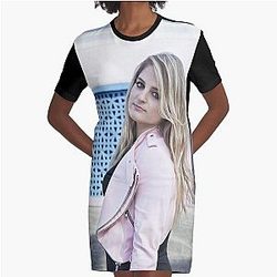 Meghan Trainor Poster Art For Fans Graphic T-Shirt Dress