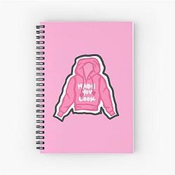 Made You Look (Pink Hoodie) -- Meghan Trainor lyrics Spiral Notebook
