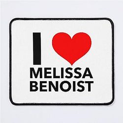 i Heart Melissa Benoist Black Mouse Pad