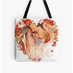 Melissa Benoist and Chris Wood All Over Print Tote Bag