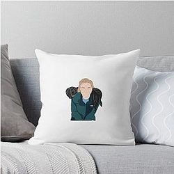 Melissa Benoist With a Seal Throw Pillow