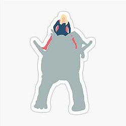 Melissa Benoist Dinosaur Sticker