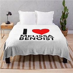I Heart Melissa Benoist (Black) Throw Blanket