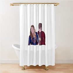 Melissa Benoist and Grant Gustin Shower Curtain
