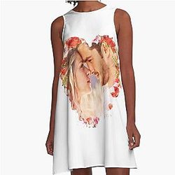 Melissa Benoist and Chris Wood A Line Dress