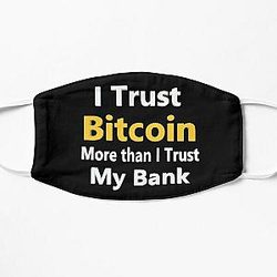 I Trust Bitcoin More Than I Trust My Bank Flat Mask RB0811
