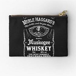 Muskogee Whisky Merle Haggard Biker Zipper Pouch