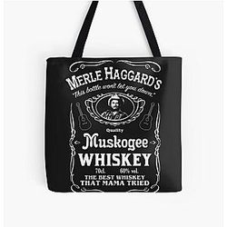 Muskogee Whiskey Haggards for biker All Over Print Tote Bag 

 (after correction) 
Muskogee Whiskey for biker All Over Print Tote Bag