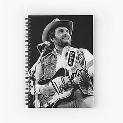 Merle Haggard, Autografiada, Foto, 8x10, Reimpresión, Esa Es La Forma, Love Goes, Poster Spiral Notebook